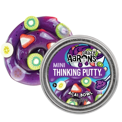 Crazy Aaron's Thinking Putty Mini - Acai Bowl - Treasure Island Toys