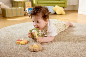 Hape Baby Met Collection Artful Flowers Rattle Trio - Treasure Island Toys