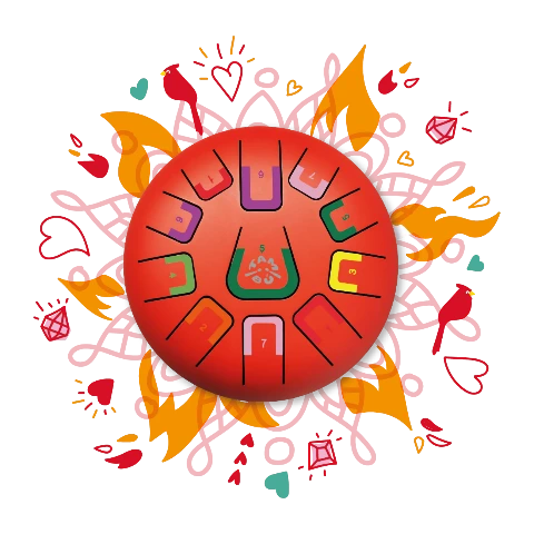 Tambú 11 Tones Scarlet Sunset - Treasure Island Toys