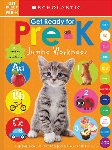 Scholastic Early Learners: Jumbo Workbook Get Ready For Pre-Kindergarten - Treasure Island Toys