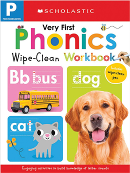 Scholastic Early Learners: Very First Phonics Pre-K Wipe-Clean Workbook