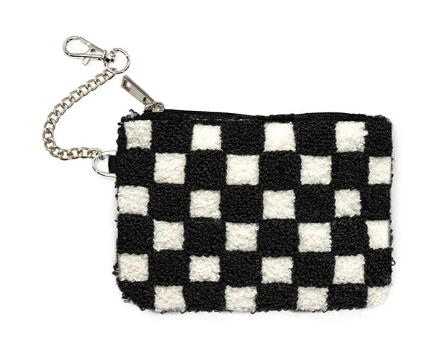 Living Royal Keychain Pouch Black Checker