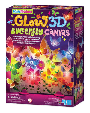 4M Art Glow 3D Butterfly Canvas - Treasure Island Toys