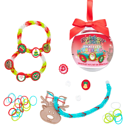 Rainbow Loom Ornament Bracelet Buttons Kit - Treasure Island Toys