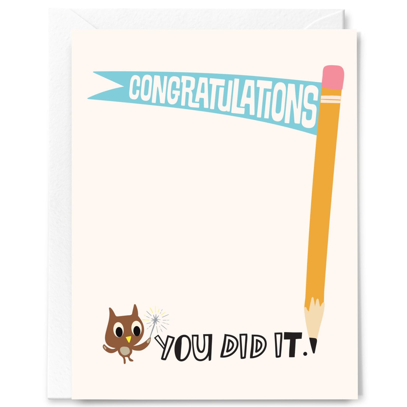 Happy Just Happy Greeting Card - Congratulations Graduate! (Pencil) - Treasure Island Toys