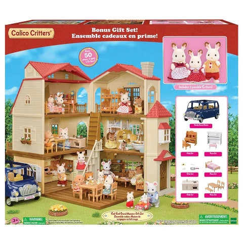 Calico Critters Gift House - Red Roof Grand Mansion - Treasure Island Toys