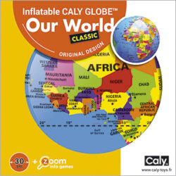 Caly Globes Our World Classic Inflatable Globe, 30 CM - Treasure Island Toys
