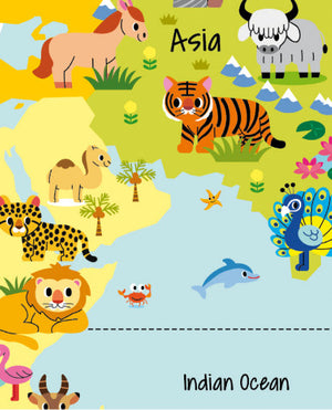 Caly Globes Nature's Lil' Animals Classic Inflatable Globe, 30 CM - Treasure Island Toys