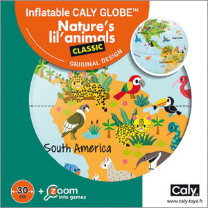 Caly Globes Nature's Lil' Animals Classic Inflatable Globe, 30 CM - Treasure Island Toys