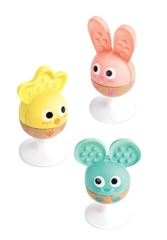 Hape Baby Cheery Critter Rattle Trio - Treasure Island Toys