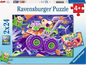 Ravensburger Puzzle 2 x 24 Piece, Monster Trucks