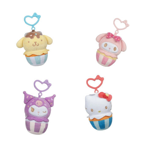 Hello Kitty Plush Clips Cupcake Themed - Treasure Island Toys