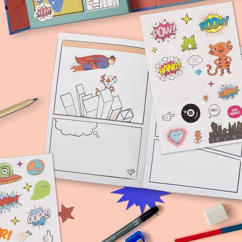 Tiger Tribe Art Comic Book Kit - Treasure Island Toys