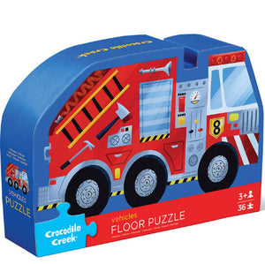 Crocodile Creek Puzzle Floor Vehicles, 36 Piece
