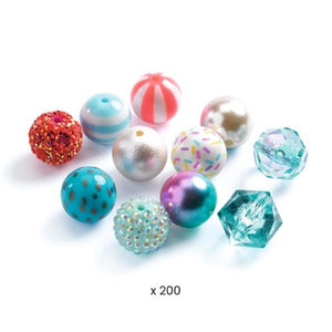 Djeco Art Kit Beads - Bubble Beads, Silver - Treasure Island Toys