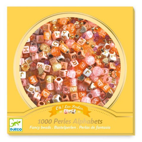 Djeco Art Kit Beads - Alphabet Beads, Gold - Treasure Island Toys