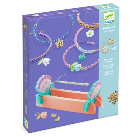 Djeco Art Kit Beads - Macramé, Blue Bracelets - Treasure Island Toys