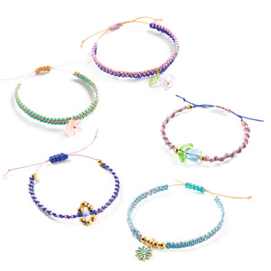 Djeco Art Kit Beads - Macramé, Blue Bracelets