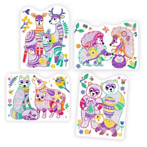 Djeco Colouring - Forest Families - Treasure Island Toys