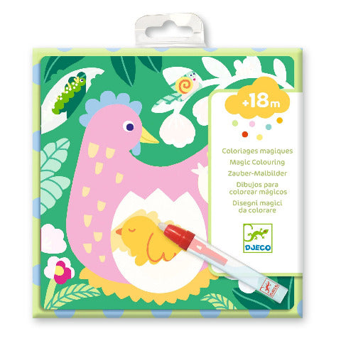 Djeco Art Kit - Magic Colouring Peekaboo Baby Animals in the Garden