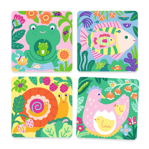 Djeco Art Kit - Magic Colouring Peekaboo Baby Animals in the Garden