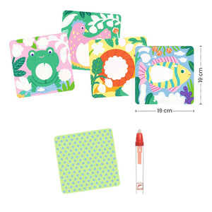 Djeco Art Kit - Magic Colouring Peekaboo Baby Animals in the Garden