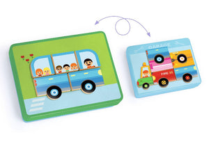 Djeco Pretend - Inzebox Magnetic Vehicles - Treasure Island Toys