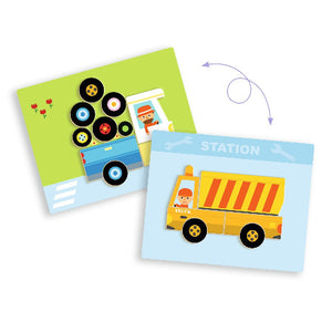 Djeco Pretend - Inzebox Magnetic Vehicles - Treasure Island Toys