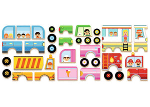 Djeco Pretend - Inzebox Magnetic Vehicles - Treasure Island Toys