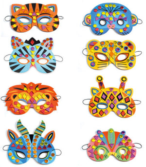 Djeco Art Kit - DIY Jungle Animal Masks - Treasure Island Toys