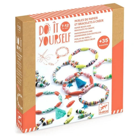 Djeco Art Kit - DIY Paper Beads Pop and Colourful - Treasure Island Toys