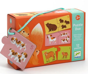 Djeco Puzzle Duo - Baby Animals - Treasure Island Toys