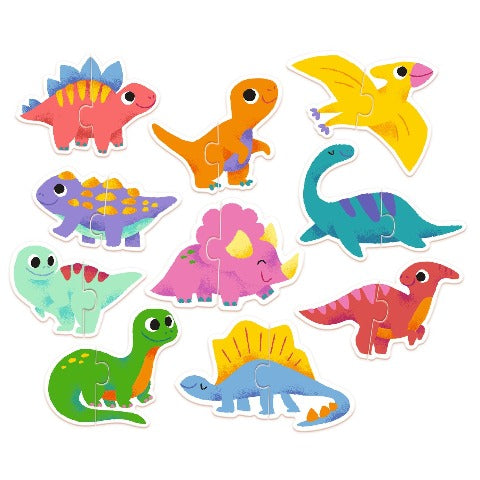 Djeco Puzzle Duo - Dinosaurs - Treasure Island Toys