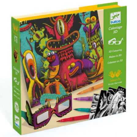Djeco Art Kit - Colouring 3D Funny Freaks - Treasure Island Toys