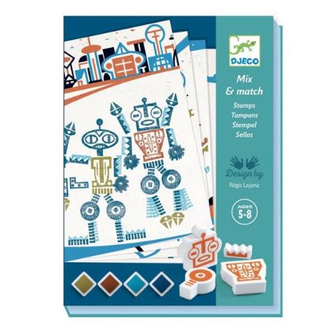 Djeco Art Kit - Stamp Set Alien Robots