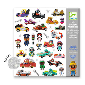 Djeco Art - Stickers Metallic The World of Crazy Motors