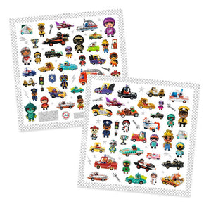Djeco Art - Stickers Metallic The World of Crazy Motors