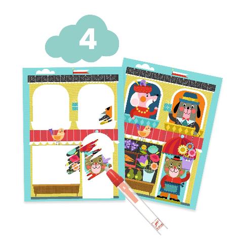 Djeco Art Kit - Creative Activities The Cat and His Pals