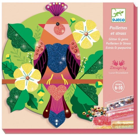 Djeco Art Kit - Glitter & Strass Boards Paridiso - Treasure Island Toys