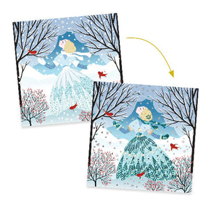 Djeco Art Kit - Foil Pictures Dresses in Seasonal Colours