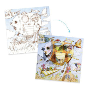 Djeco Art - Colouring Surprise Malo's Trip - Treasure Island Toys