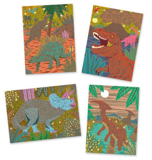 Djeco Art Kit - Scratch Art When Dinosaurs Reigned - Treasure Island Toys