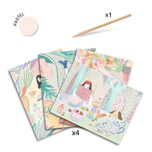 Djeco Art Kit - Scratch Art The Picnic - Treasure Island Toys