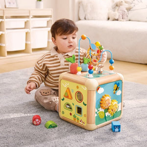 Hape Toddler Green Thumbs Activity Cube - Treasure Island Toys