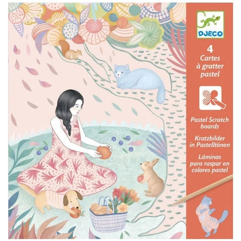 Djeco Art Kit - Scratch Art The Picnic - Treasure Island Toys