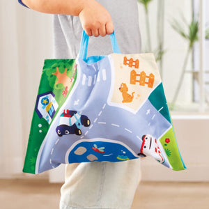 Hape Toddler Pull-back Plush Car Set