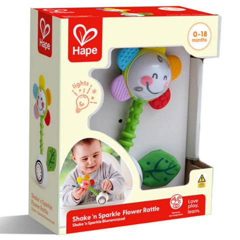 Hape Baby Shake 'N Sparkle Flower Rattle