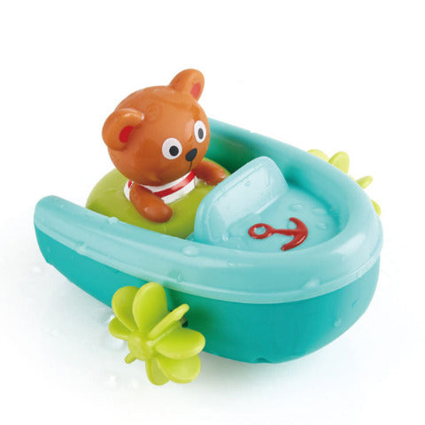 Hape Bath Tubing Pull back Boat Treasure Island Toys