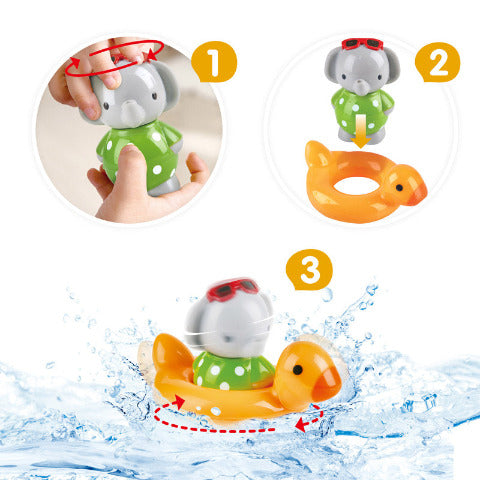 Hape Bath Spin & Splash Elephant - Treasure Island Toys