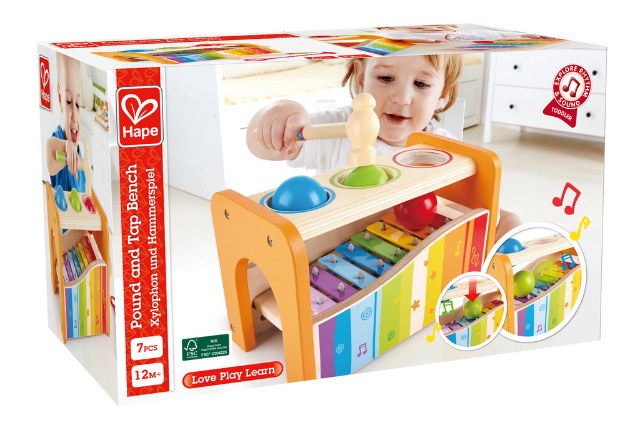 Hape Music Pound and Tap Bench Treasure Island Toys